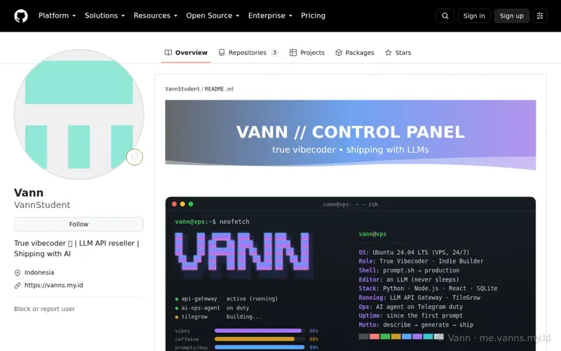 Cuplikan GitHub VannStudent
